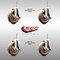 Service Caster 5 Inch 316SS High Temp Glass Filled Nylon 10mm Stem Caster Set Brake SCC SCC-SS316TS20S514-GFNSHT-TLB-M1015-4 - alternate 4